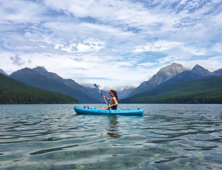 Kayaking in the mountains